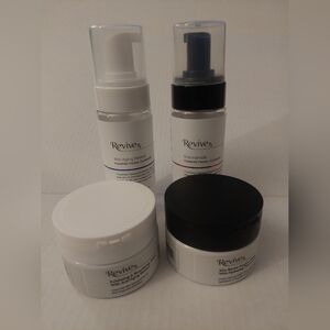 4 Pc Revive Rx Anti Aging Set Wipes Cleanser +